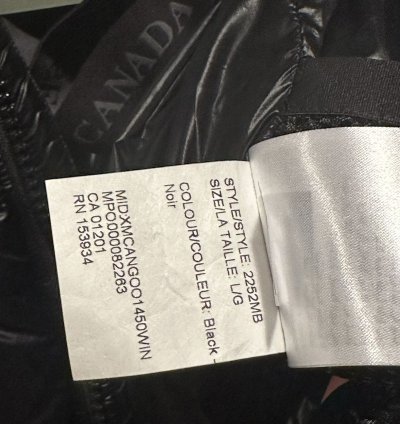 BRAND NEW Canada Goose Crofton Puffer Black Label Disc