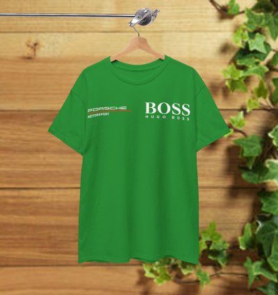 Porsche Motorsport X Boss T-Shirt Irish Green Shirt USA Size