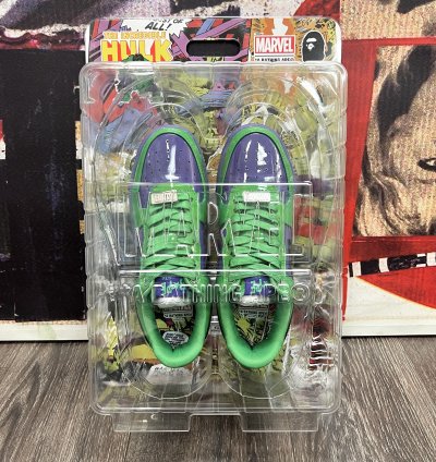 2022 Bape Bapesta Low Marvel Hulk - Green Purple Black