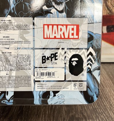 2022 Bape Bapesta Low Marvel Venom Black Blue White