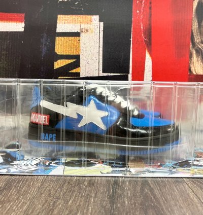 2022 Bape Bapesta Low Marvel Venom Black Blue White