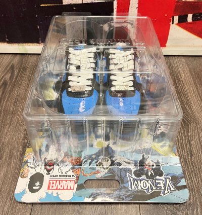 2022 Bape Bapesta Low Marvel Venom Black Blue White