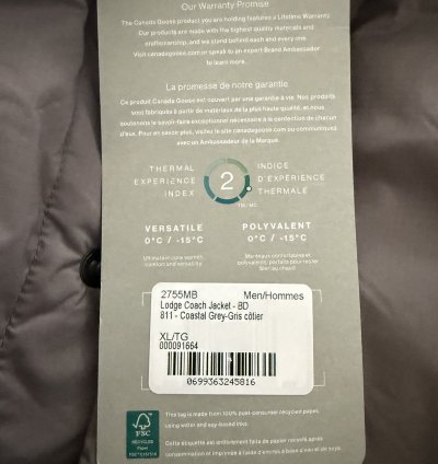 Canada Goode Lodge Coach Jacket XL Coastal Grey