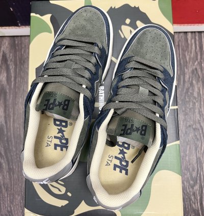 2022 Bape Sk8 Sta Army Olive Green Dark Navy Blue