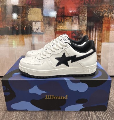 2023 Bape JJJJound Bapesta Low White Navy Blue