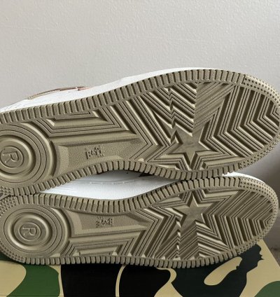 2023 Bathing Ape Patent Leather Khaki Bape Bapesta Size 13