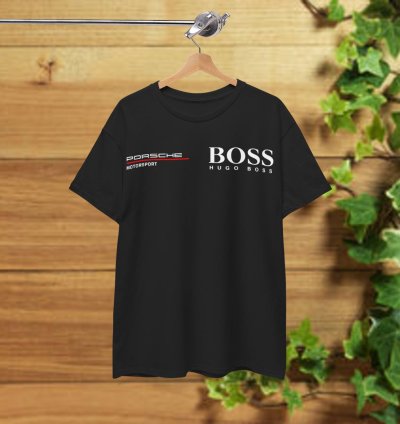Porsche Motorsport X Boss T-Shirt Black Shirt USA Size