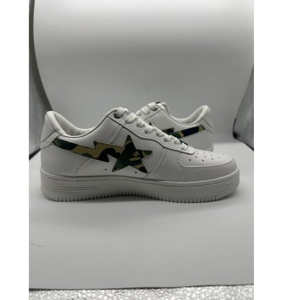 9 - Bathing Ape Bape Sta Low camo white green