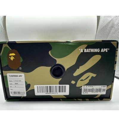 9 - Bathing Ape Bape Sta Low camo white green