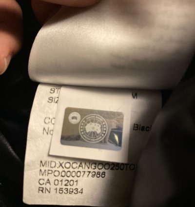Canada Goose Black Crofton Down Jacket