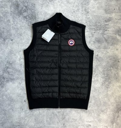 Canada goose black hybridge knit gilet