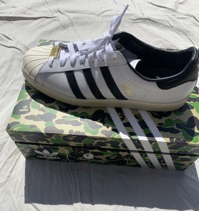 Adidas Bape Superstar 80s White Black