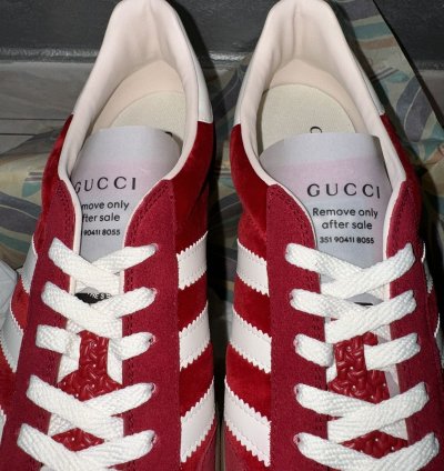 Adidas Gucci Gazelle Red Softy Velvet 707848 9STU0 6360