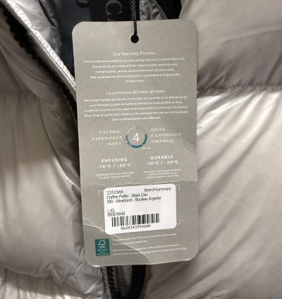CANADA GOOSE CROFTON PUFFER JACKET sz New SILVER BIRCH