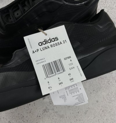 Adidas Prada Luna Rossa 21 Black Sneakers Size 8 5