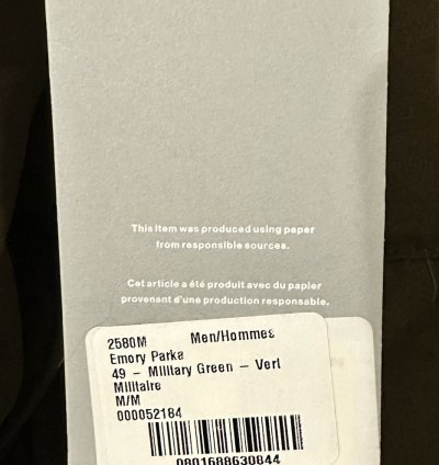 Canada Goose Emory Parka (Coyote Fur) Olive size