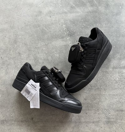 ADIDAS PRADA RE-NYLON FORUM LOW BLACK US 13