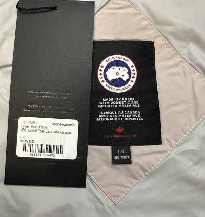 Canada Goose Everett Vest White Label Rose Large Brand New