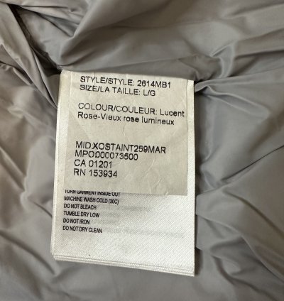 Canada Goose Everett Vest White Label Rose Large Brand New