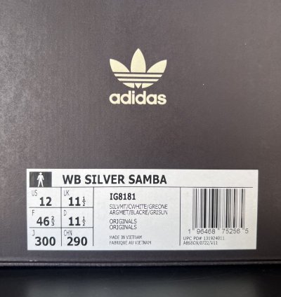 Adidas Samba Wales Bonner Silver Sz 12 (2023)
