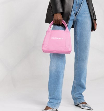 Balenciaga Logo Print Canvas Tote