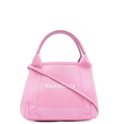 Balenciaga Logo Print Canvas Tote