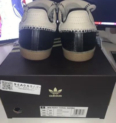 ADIDAS WALES BONNER BLACK PONY TONAL SAMBA SHOES