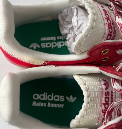 Adidas Wales Bonner Samba red panneled sneakers size 42
