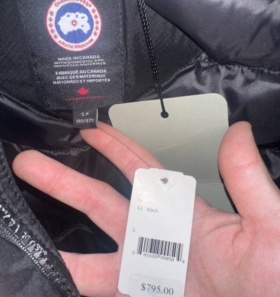 Canada Goose Lodge Hoody Black Small Packable Down Jacket