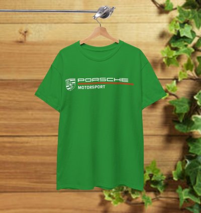 Porsche Motorsport Men's T-Shirt Irish Green Shirt USA Size
