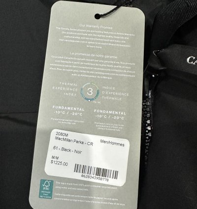 Canada Goose Macmillan Parka Black Medium