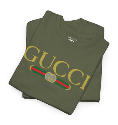 Gucci GG logo military green T-shirt - Size USA