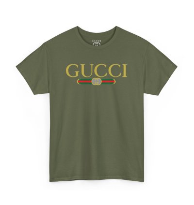 Gucci GG logo military green T-shirt - Size USA