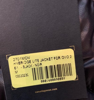 Canada goose OVO hybridge lite jacket