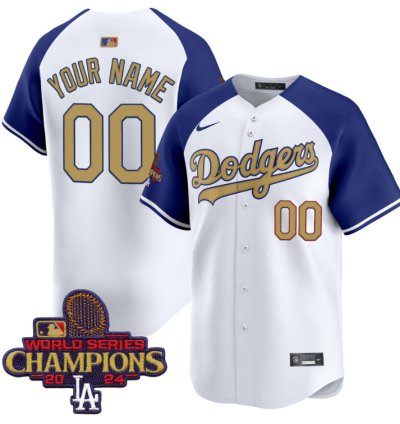 Custom Dodgers Jersey 2025 Gold Vapor Premier Limited Stitched Alternate