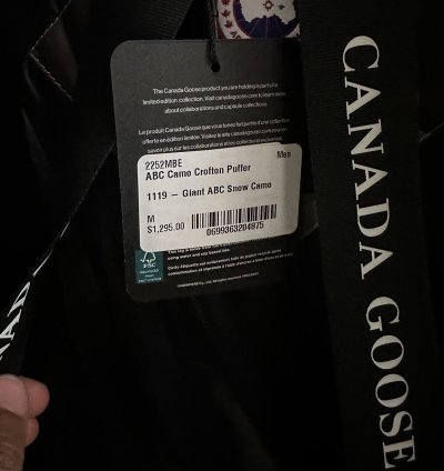 Canada goose puffer medium bape