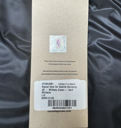 Canada Goose Salehe Bembury NBA Signal Vest