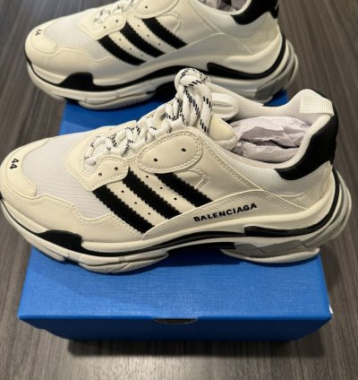 Balenciaga Adidas Triple White Black