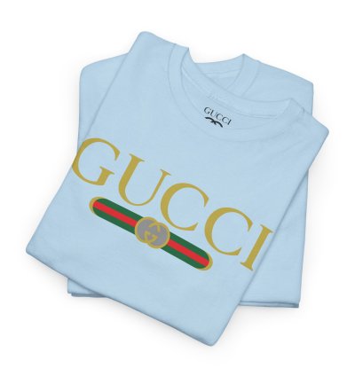 Gucci GG logo light blue T-shirt - Size USA