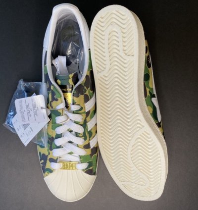 Bape Adidas Superstar ABC Camo Green DS Size 11 280