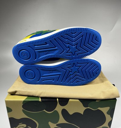 BAPE Bape Sta 1 Blue Yellow Green - Size 9 5
