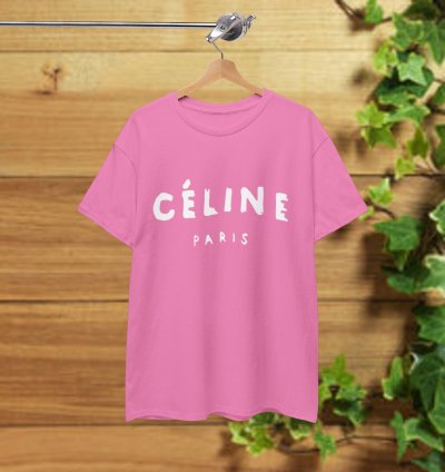 Celine Paris T-Shirt Azalea Pink Shirt USA Size