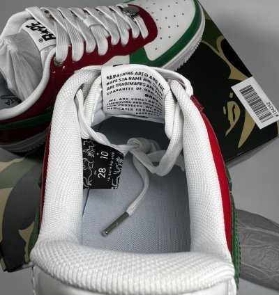 BAPE Bape Sta 1 Green White Red - Size 10