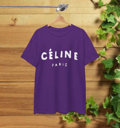 Celine Paris T-Shirt Purple Shirt USA Size