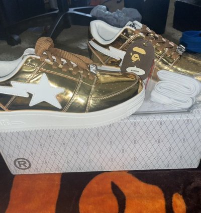 Bape Bapesta Gold Foot soldier