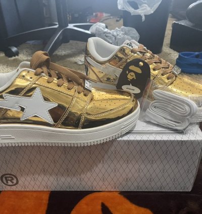 Bape Bapesta Gold Foot soldier