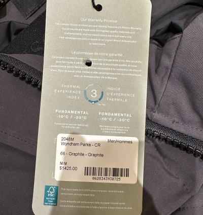 Canada Goose Wyndham Parka Graphite Medium