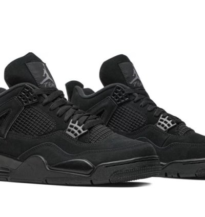 Mens Wmns Air Jordan 4 Retro Black Cat 2020 CU1110 010 / 408452 010