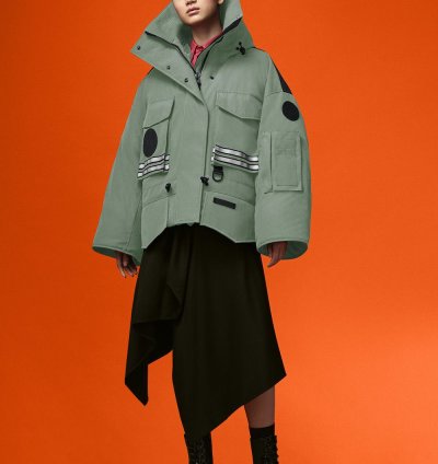 Green Snow Mantra Cropped Jacket