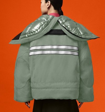 Green Snow Mantra Cropped Jacket
